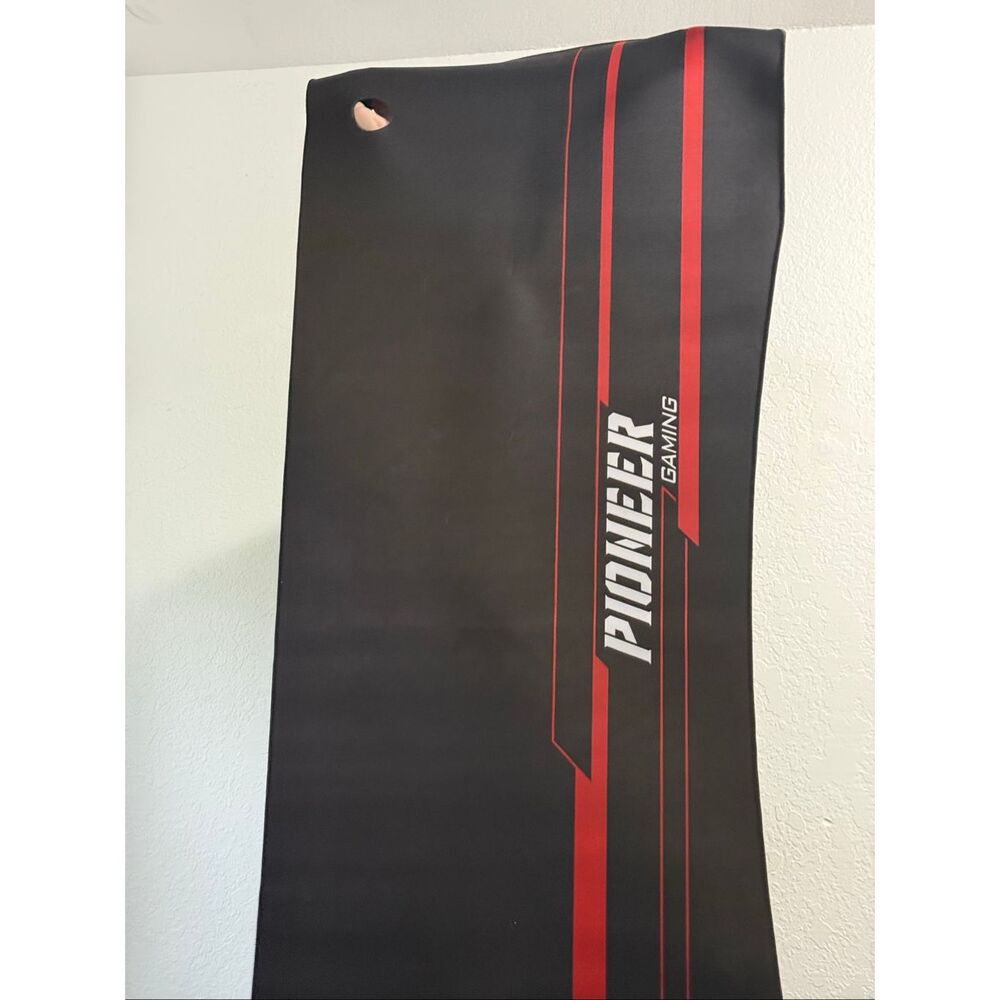 black and red Pioneer Gaming desk mat measures 60x140  video games